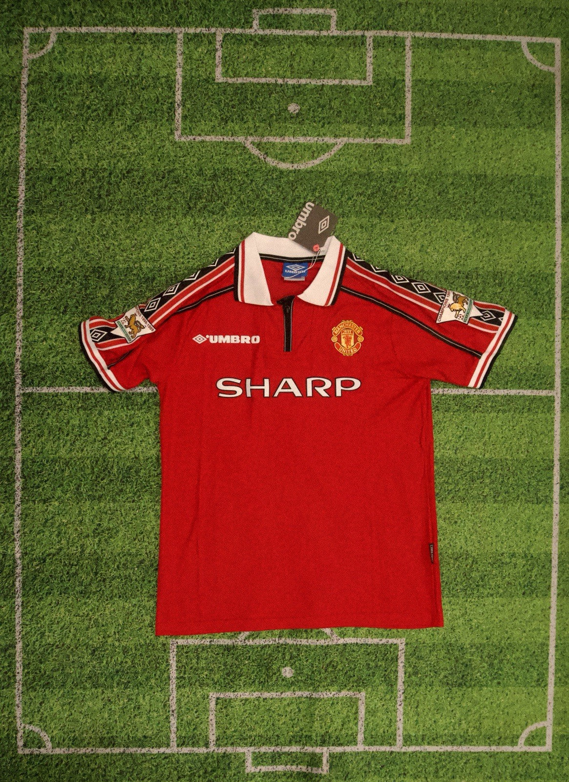 1998/99 David Beckham Manchester United Home Jersey Medium