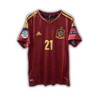 2012 Silva Spain Euro Home Jersey