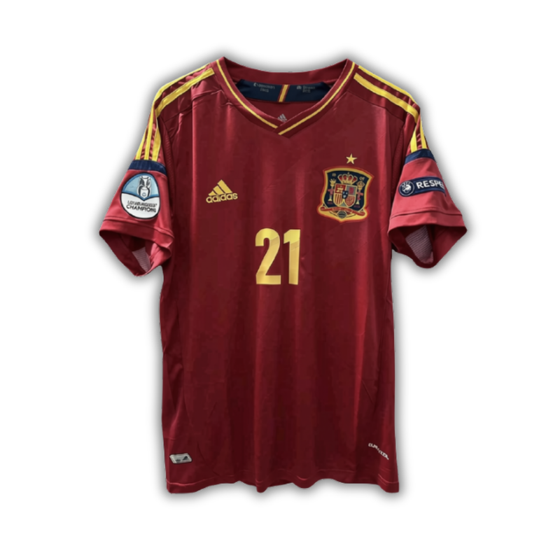 2012 Silva Spain Euro Home Jersey