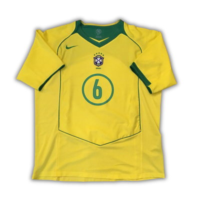 2004 Roberto Carlos Brazil Copa America Home Jersey