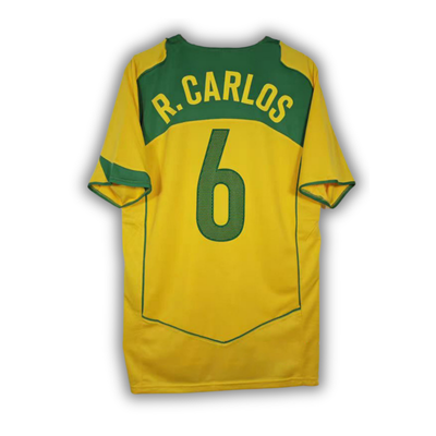 2004 Roberto Carlos Brazil Copa America Home Jersey
