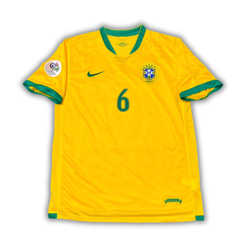 2006 Roberto Carlos Brazil World Cup Home Jersey