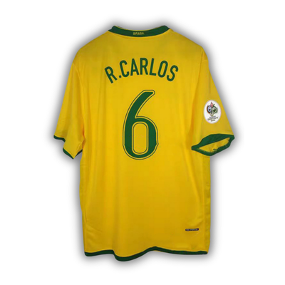 2006 Roberto Carlos Brazil World Cup Home Jersey