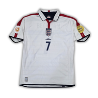 2004 Beckham England Euro Home Jersey
