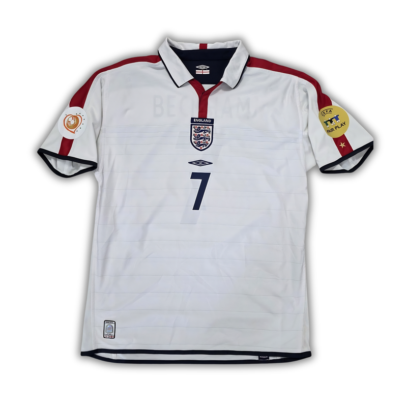 2004 Beckham England Euro Home Jersey