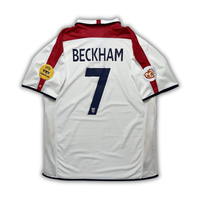 2004 Beckham England Euro Home Jersey
