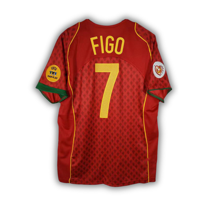 2004 Figo Portugal Euro Home Jersey