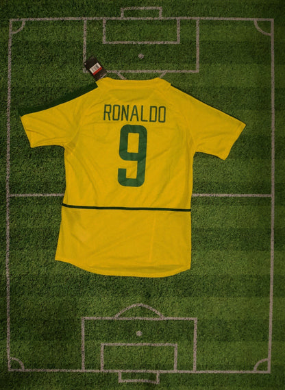 2002 Ronaldo Brazil World Cup Home Jersey Large