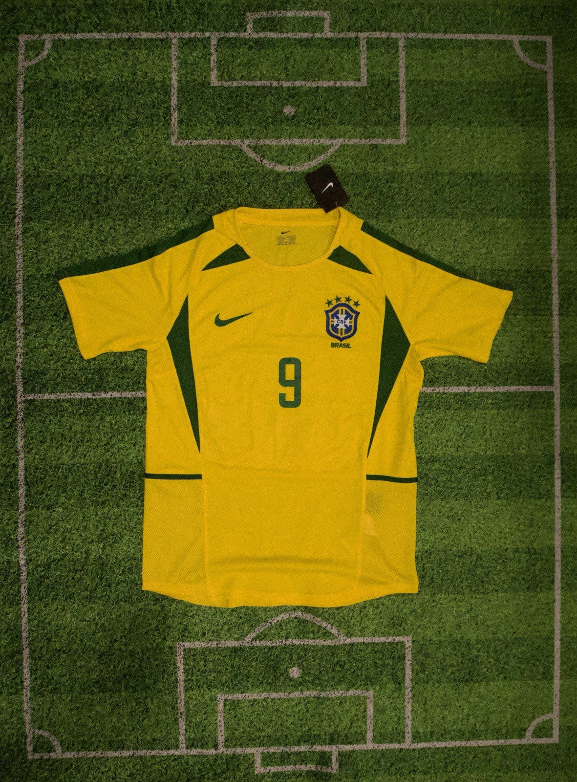 2002 Ronaldo Brazil World Cup Home Jersey Large