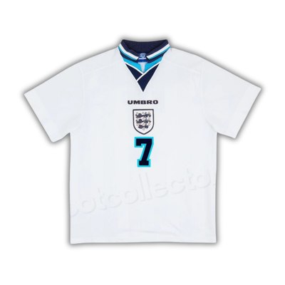 1996 Beckham England Home Jersey