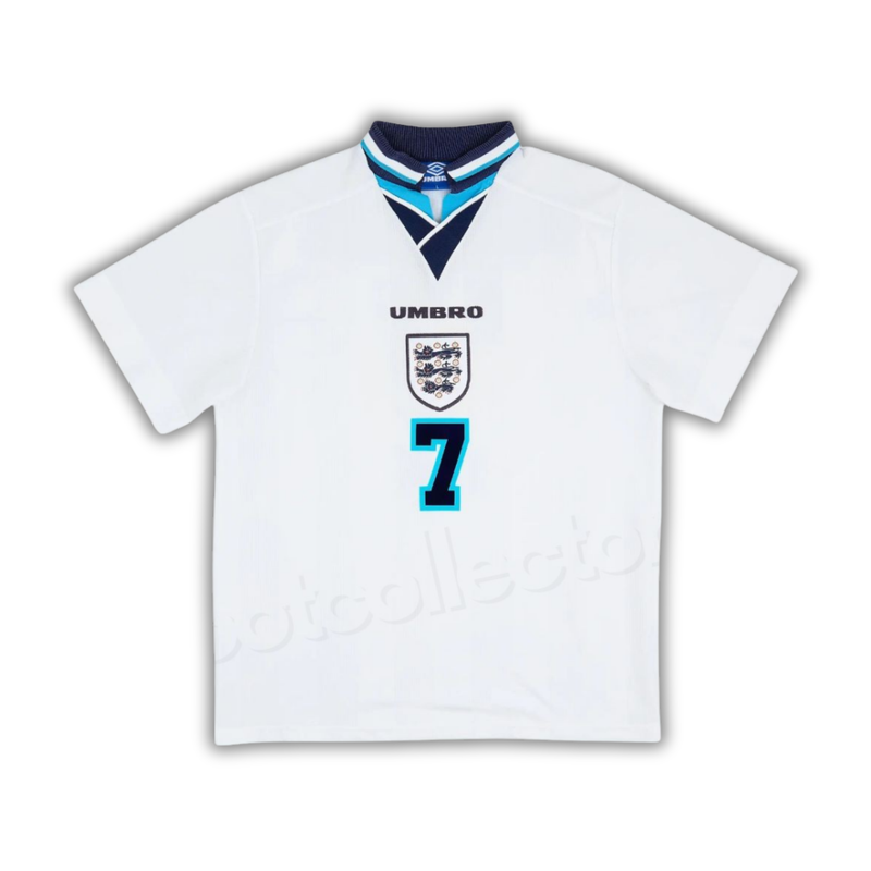 1996 Beckham England Home Jersey