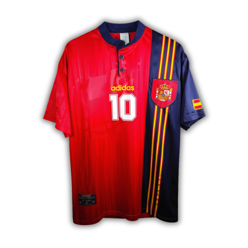1996 Raul Spain Euro Home Jersey