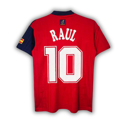 1996 Raul Spain Euro Home Jersey