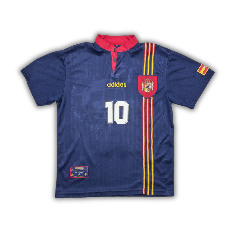 1996 Raul Spain Euro Away Jersey
