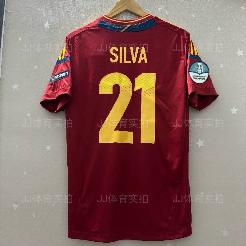 2012 Silva Spain Euro Home Jersey