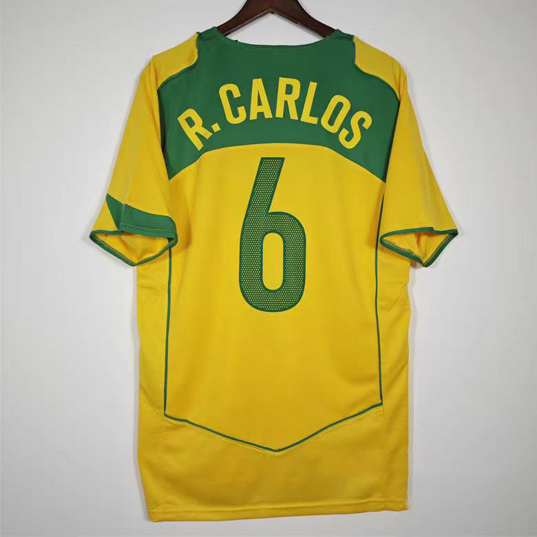 2004 Roberto Carlos Brazil Copa America Home Jersey