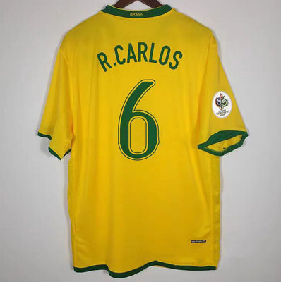 2006 Roberto Carlos Brazil World Cup Home Jersey
