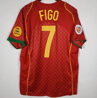 2004 Figo Portugal Euro Home Jersey