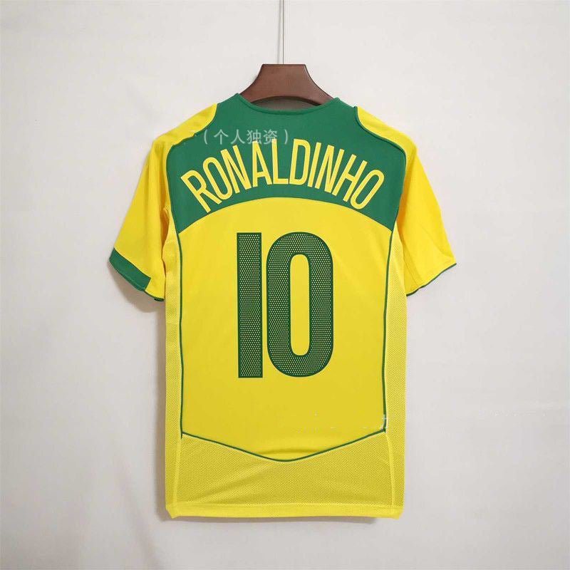 2004 Ronaldinho Brazil Home Jersey