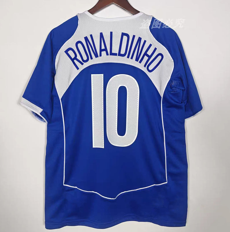 2004 Ronaldinho Brazil Copa America Away Jersey