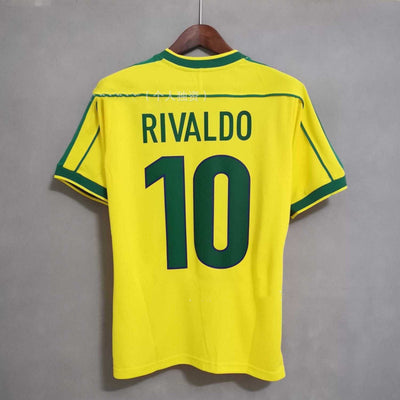 1998 Rivaldo Brazil Home Jersey