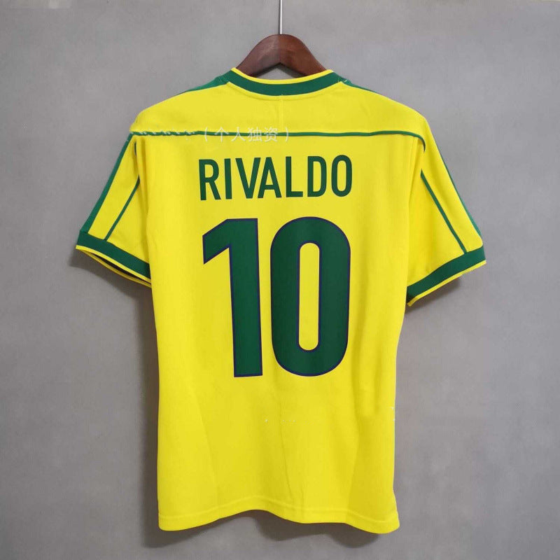 1998 Rivaldo Brazil Home Jersey