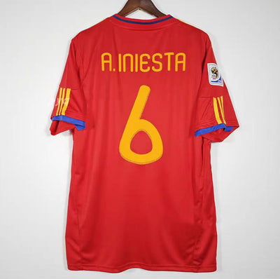 2010 Iniesta Spain World Cup Home Jersey