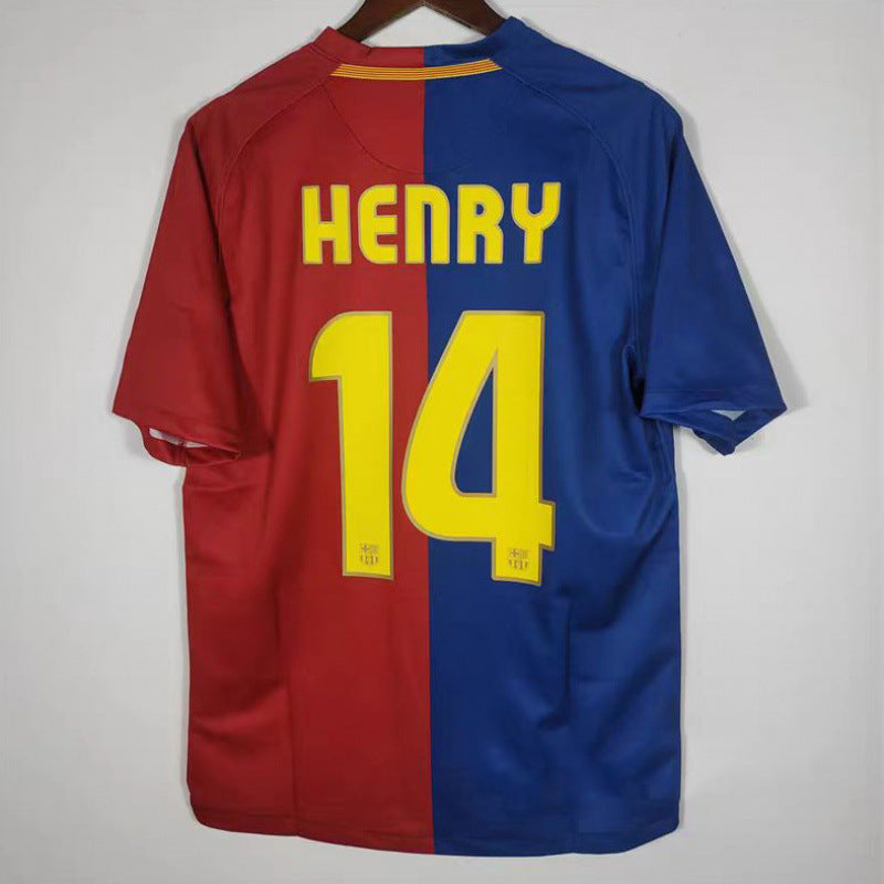 08/09 Henry Barcelona Home Jersey